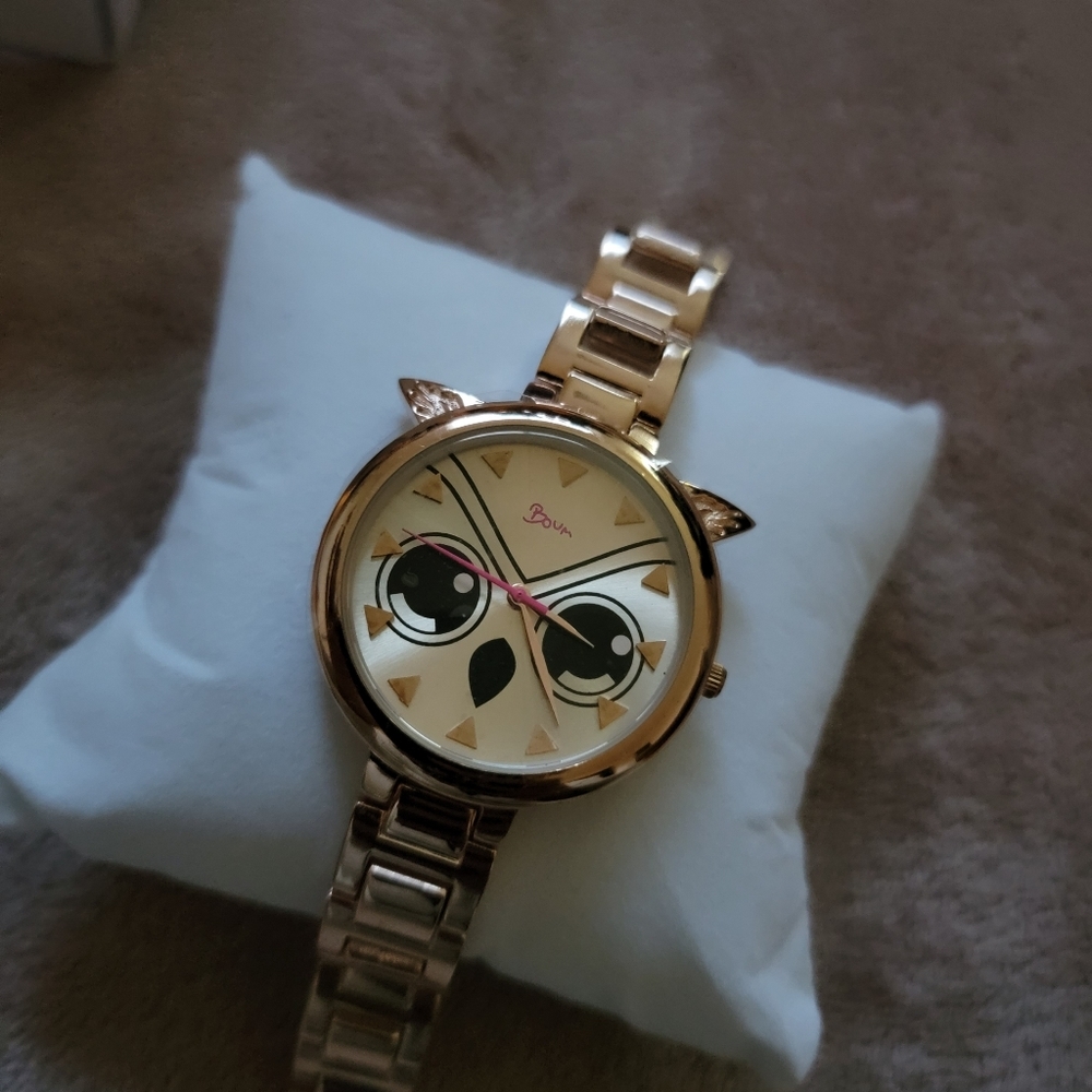 Gold Boum Owl Watch